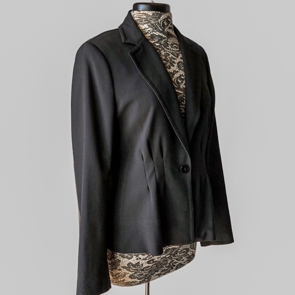 Theory Single Button Bi-stretch Blazer Black Size L - Picture 6 of 11